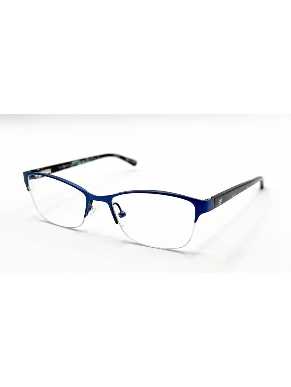 Ann Taylor At602 C03 Matte Navy Blue Tortoise Authentic Eyeglasses 50-17-135